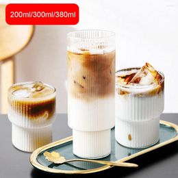 Wine Glasses 380ml/200ml Glass Cup Coffee Mug Transparent Drinking Tea Water For Milk Juice Beer Cups Drinkware