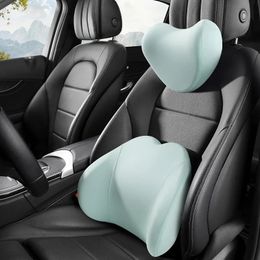 2024 Memory Foam Car Headrest Neck Pillow Washable Waist Pillow for Car Seat Back Cushion Auto Lumbar Pillow Relieve Body Pressure