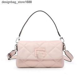 Shoulder Bag Designer Factory Discount Brand New Fashionable Soft Large Single Diagonal Cross Underarm Lingge Womens Bag