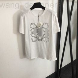 Women's T-Shirt designer 2024 New Nanyou Spring/Summer Casual Wear Embroidered Printed Short sleeved T-shirt White BIIY