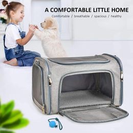 Cat Carriers Large Handbag Pet Puppies Outdoor Breathable Transparent Carrier Collapsible Waterproof Travel Dog Puppy Supplies