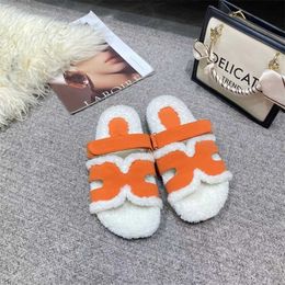 34% OFF Designer shoes Second Uncles Plush Womens Autumn/Winter British Style Thick Sole One piece Velcro Slippers