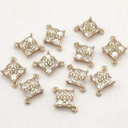 charms New Arrival! 19x14mm 50pcs Cubic Zirconia Connectors/Charm For Handmade Bracelet Necklace Parts DIY Accessories,Jewelry Findings