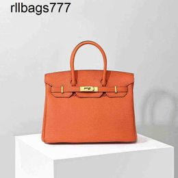 Leather Bk Designer Handbag Platinum Womens Bag New High Sense Togo Top Layer Cowhide Litchi Pattern Bag Single Shoulder Womens Hand Messenger Bag