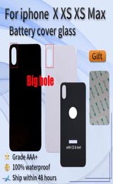 Repair for iphone X Xs Max high quality brand new original large hole battery door glass back cover shelladhesive sticker6807758