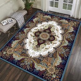 Carpets 60x90cm Bohemia Jacquard Crystal Velvet Carpet Mechanical Wash Floor Mats Water Absorption Quick Drying Rug Living Room