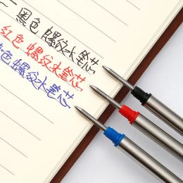 3Pcs 11.4cm Threaded Rotary Metal Pen Refills Blue/black/red Ballpoint Pen Rod Signing Pen Refill 0.7mm Office School Stationery