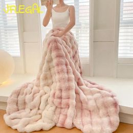 Blankets JFLEGAL Imitation Fur 2024 Tuscan Autumn Winter Warm For Bed High Luxury Soft Fluffy Sofa Blanket