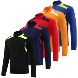 2324 Men Football Jersey Tracksuit Long Sleeve Quick Dry Male Plus Size Sports Clothing Custom Training Soccer Half Zipper Tops 240321