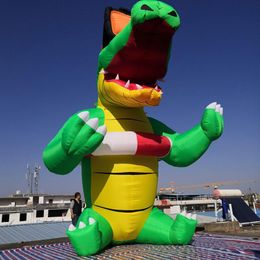 5m 16.4ft High Giant free standing model inflatable crocodile pop up cartoon baby for Turkey hotel party