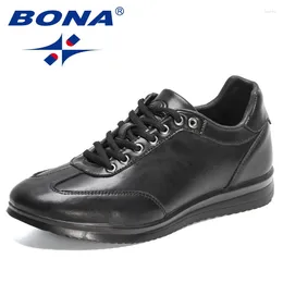 Casual Shoes BONA 2024 Designers Portable Sneakers For Men Breathable Walking Footwear Comfortable Leisure Mansculino