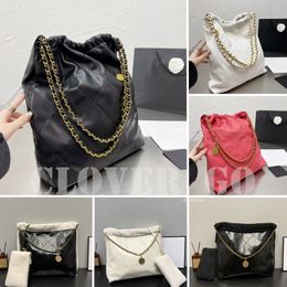 Designer Tote 22Bag Women's Fashion Shoulder Bags Leather Handbag Large Capacity Shopping Bag Luxury Brand Chain Bag Gold Letter Plaid bags for women