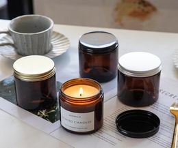 jar Whole 100ml 250ml glass aromatherapy large mouth brown candle cup empty bottle DIY homemade XH7BUH2025554