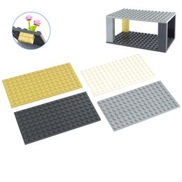 16Pcs DIY Building Blocks Baseplate Thin Plate Figures Bricks 6x8 8x16 Dots Educational Creative Particle 3036 92438 Brick Toys