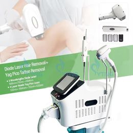 755nm 808nm 1064nm Dioce Ice Laser Hair Removal Machine 2 in 1 Picosecond Nd Yag Laser Tattoo Removal Skin Rejuvenation