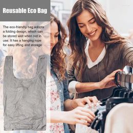 Storage Bags Foldable Shopping Bag Reusable Portable Shoulder Household Multipurpose Heavy Duty For Groceries Food & Clothes