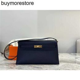 Shoulder Bag Elan 7a Handmade Genuine Leather Elans Family Original Blue Gold BuckleJ5QX