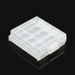 Semi-translucent AA/AAA Battery Case Holder Battery Storage Box With Cover For AA AAA Battery Box Container Bag Case Organiser