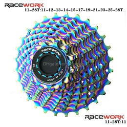 Bike Freewheels & Chainwheels Wheels Racework Road 11 Speed Cassette 28T 32T Bicycle Wheel Gold Sier Colorfl Flywheel For Shimamo Drop Dh5Ld