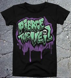 Vintage Pierce The Veil Band Skull Black Cotton S5Xl Men TShirt 240315