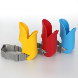 Wholesale pet duck mouth sleeve anti-bite anti-barking anti-eating mouth sleeve adjustable silicone dog mask large, medium and small size