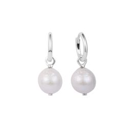 Earrings Freshwater Cultured Baroque Pearl Hoop Earrings Sterling silver Jewelry Earrings For Woman Valentine's day Gift Fashion Earrings