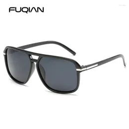 Sunglasses FUQIAN Classic Oversized Polarised Men Fashion Big Plastic Male Sun Glasses Vintage Unisex Driving Shades UV400