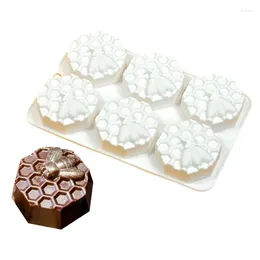 Baking Tools 6-cavity Honeycomb Silicone Mold Fondant Mousse Cake DIY Pastry Chocolate Decorating Tool Nonstick