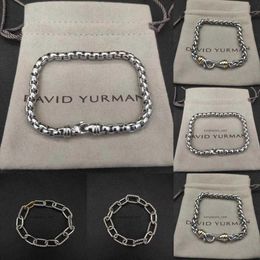 New DY Circle link Chain Charm designer Bracelet for Women Cuban Chains diamonds Fashion Retro Luxury Party Birthday Jewellery Gift Popular in Europe and America 1415