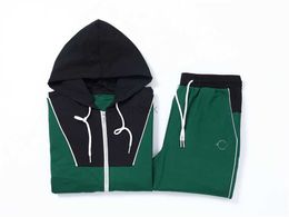 tute moda uomo lettere classiche stampa due pezzi abiti tuta uomo tute felpe tuta sportiva uomo felpe con cappuccio jogger set sportivi casual # 09 240314