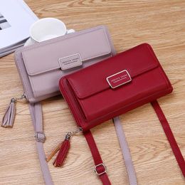 Shoulder Bags Women Long Wallets With Soft Leather Ladies Zipper Handbags Chain Bag For Female Coin Purse Girls Mobile Phone Pockets Sac