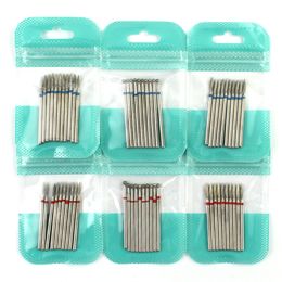 10pcs Diamond Nail Drill Bit Set Electric Milling Cutters For Pedicure Manicure Files Cuticle Burr Tool Nail Accessories