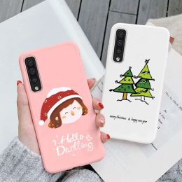 Christmas New Year Case For Samsung Galaxy A70 A50 A50S A30S Phone Cover Deer Santa Claus Soft Silicone Fundas For Samsung A50