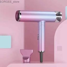 Electric Hair Dryer T-shaped professional salon gradient Colour light weight adjustable portable foldable hair dryer Y240402