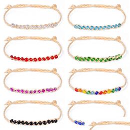 Charm Bracelets New 8 Styles Mix Colour Glass Seed Bead Rattan Wrap Vsco Girl Frienship Bracelet Womens Adjustable Jewellery Gifts For D Dhuqb