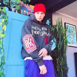 Mens Hoodie Cpfm Womens Pullover Sweatshirt Fashion Brand Kanys Red Heart Foamed Graffiti Plush Casual Fog