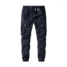 Men's Pants Trousers Solid Cotton Cargo Men Outdoor Military Autumn And Winter Tactical Work Multi-Pockets Trouser Clothing Male