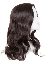 Wigs Carnival Wig FeiShow Synthetic Heat Resistant Medium Dark Brown Middle Part Line Curly Hair Costume Cosplay Halloween Hairpiece