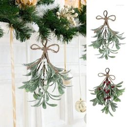 Decorative Flowers Simulated Mistletoe Branch Wall Hanging Easter Greenery Floral Stems Branches Festive Garland Durable Faux