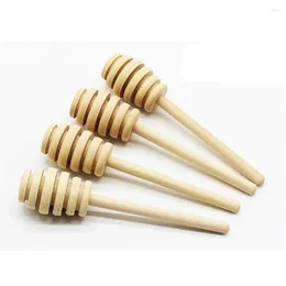 Spoons 1000 Pcs 10.5 X2.4cm Wooden Honey Dippers Stick Dip Drizzler Server