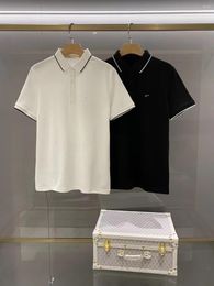 Men's T Shirts 2024 Spring/Summer Business And Leisure Boutique Simple Fashionable Pure Cotton Polo Neck Button Short Sleeves