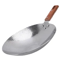 Pans Kitchen Cookware Stainless Steel Frying Pan Household Skillet Wok Nonstick