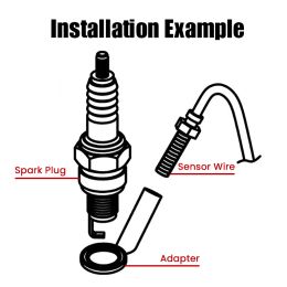 koso motorcycle cylinder temperature For nmax cb500x Adapter Scooter And Racing Motorcycle thermometer Red Color