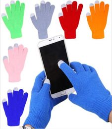 2020 Universal Winter Warm Candy Touch Screen Glove Knitted Man Woman Cotton Capacitive Screens Conductive Gloves for Smartphones9639474