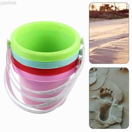 Sand Play Water Fun 4 Pcs Plastic Barrel Childrens Toys Beach Bucket Sand Buckets Magnetic for Kids Mini 240402