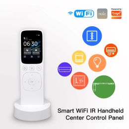 Control Tuya Smart Home WiFi Central Control Screen Smart Life App Touch Button Control Timer Rechargeable Handheld Infrared 2in1 Remote