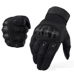 Five Fingers Gloves New Brand Tactical Army Paintball Airsoft Shooting Police Hard Knuckle Combat Fl Finger Driving Men Cj191225522176 Dhfsu