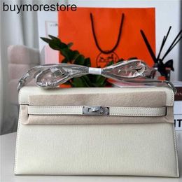 Shoulder Bag Elan 7a Handmade Genuine Leather Elans All 27.5cm Milk Shake Silver ButtonY4YK