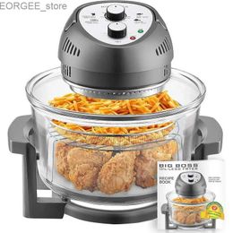 Air Fryers 16Qt Large Air Fryer Oven with 50+ Recipe Book AirFryer Oven Makes Healthier Crispy Foods Grey Y240402