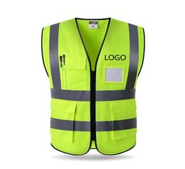 high visibility reflective vest working motorcycle cycling sports outdoor safety clothing multi pockets workwear8680742